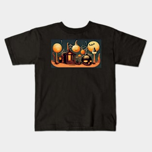 Haunted House on Halloween Night Kids T-Shirt